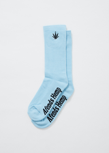 Afends Unisex Happy Hemp - Socks One Pack - Sky Blue - Afends unisex happy hemp   socks one pack   sky blue a194686 skb os