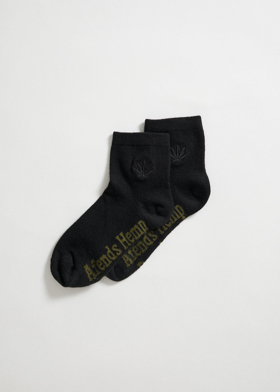 AFENDS Unisex Happy - Ankle Socks One Pack - Black / Black 