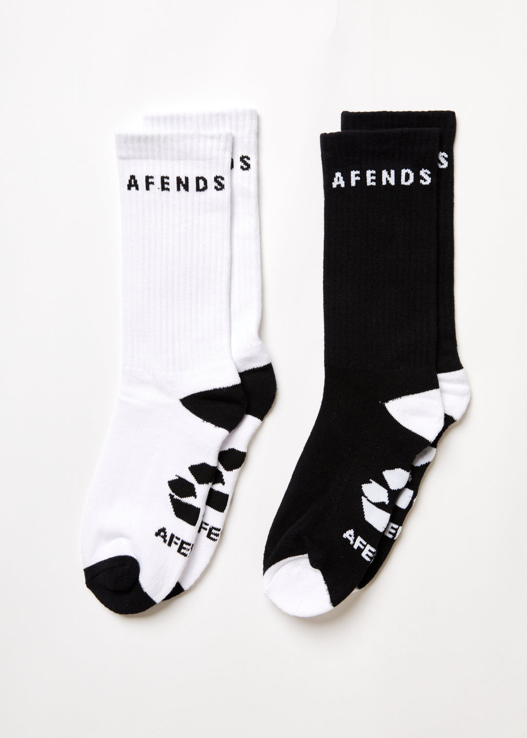 AFENDS Unisex Contrast - Socks Two Pack - Multi A220663-MUT-OS