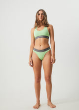 Afends Womens Molly - Hemp Sports Crop - Lime Green - Afends womens molly   hemp sports crop   lime green 