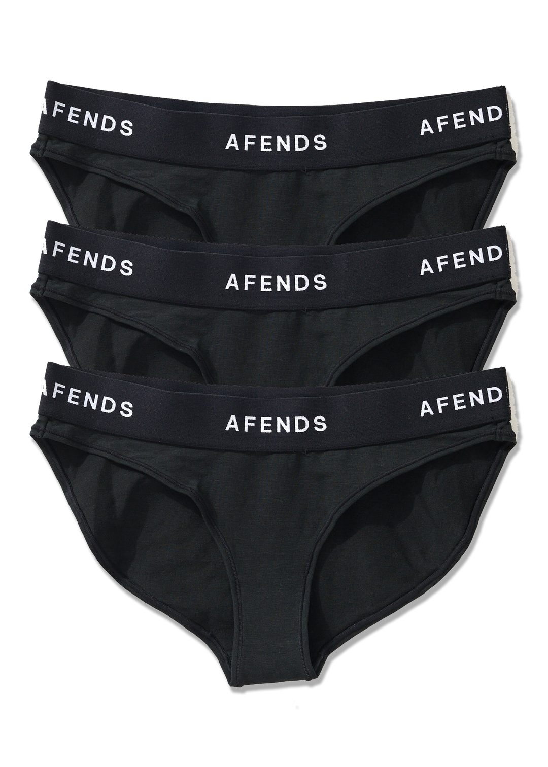 AFENDS Womens Molly - Bikini Briefs 3 Pack - Black 