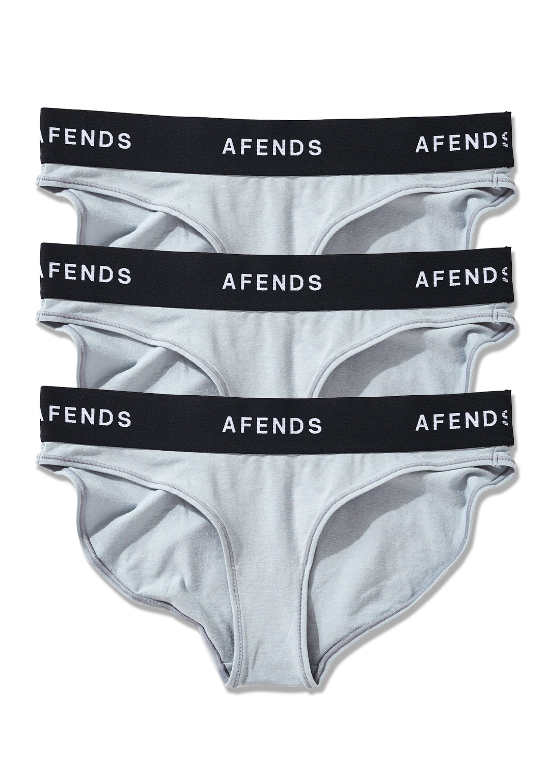 AFENDS Womens Molly - Bikini Briefs 3 Pack - Shadow 