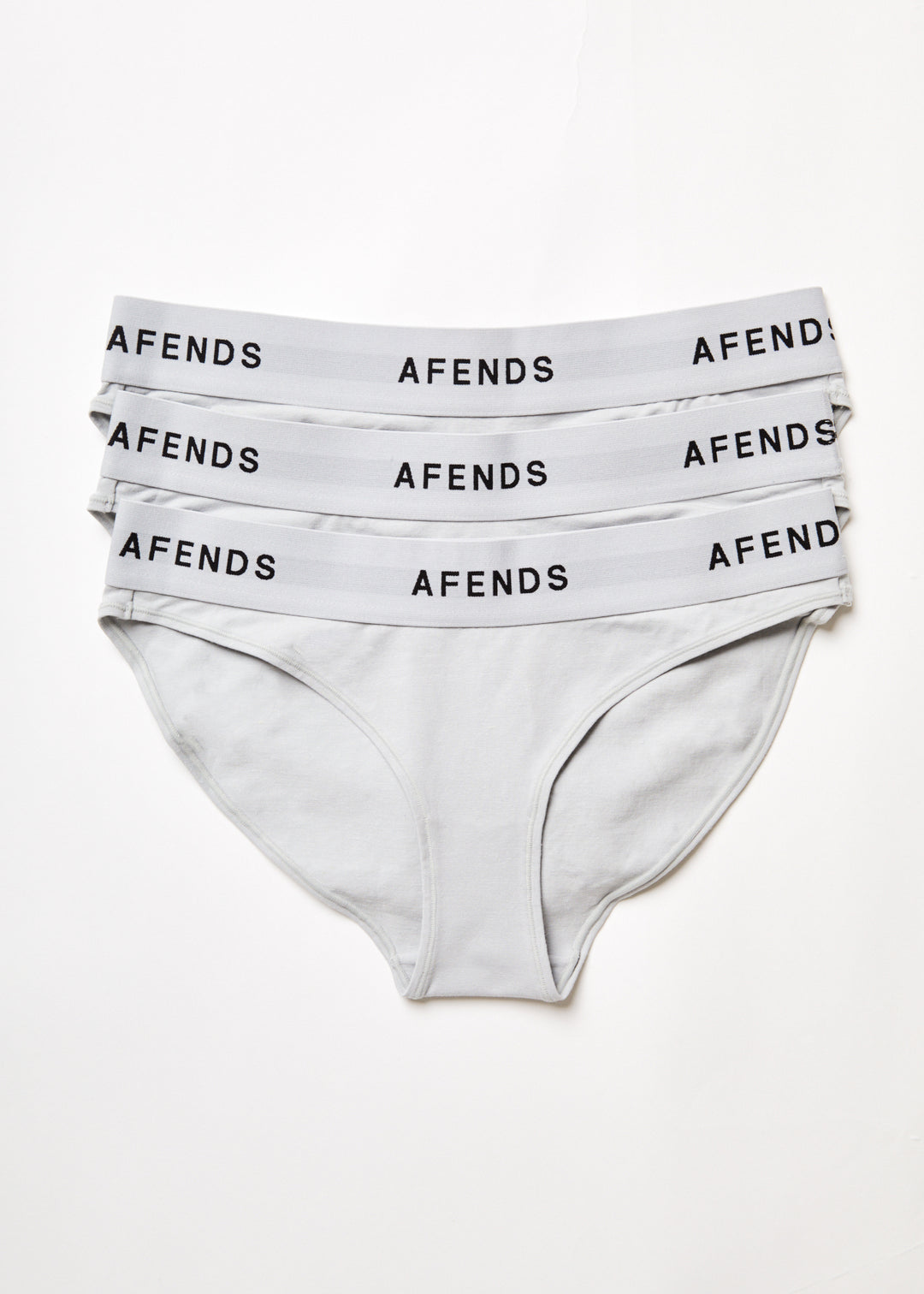 AFENDS Womens Molly - Bikini Briefs 3 Pack - Smoke A220666-SMK-XS