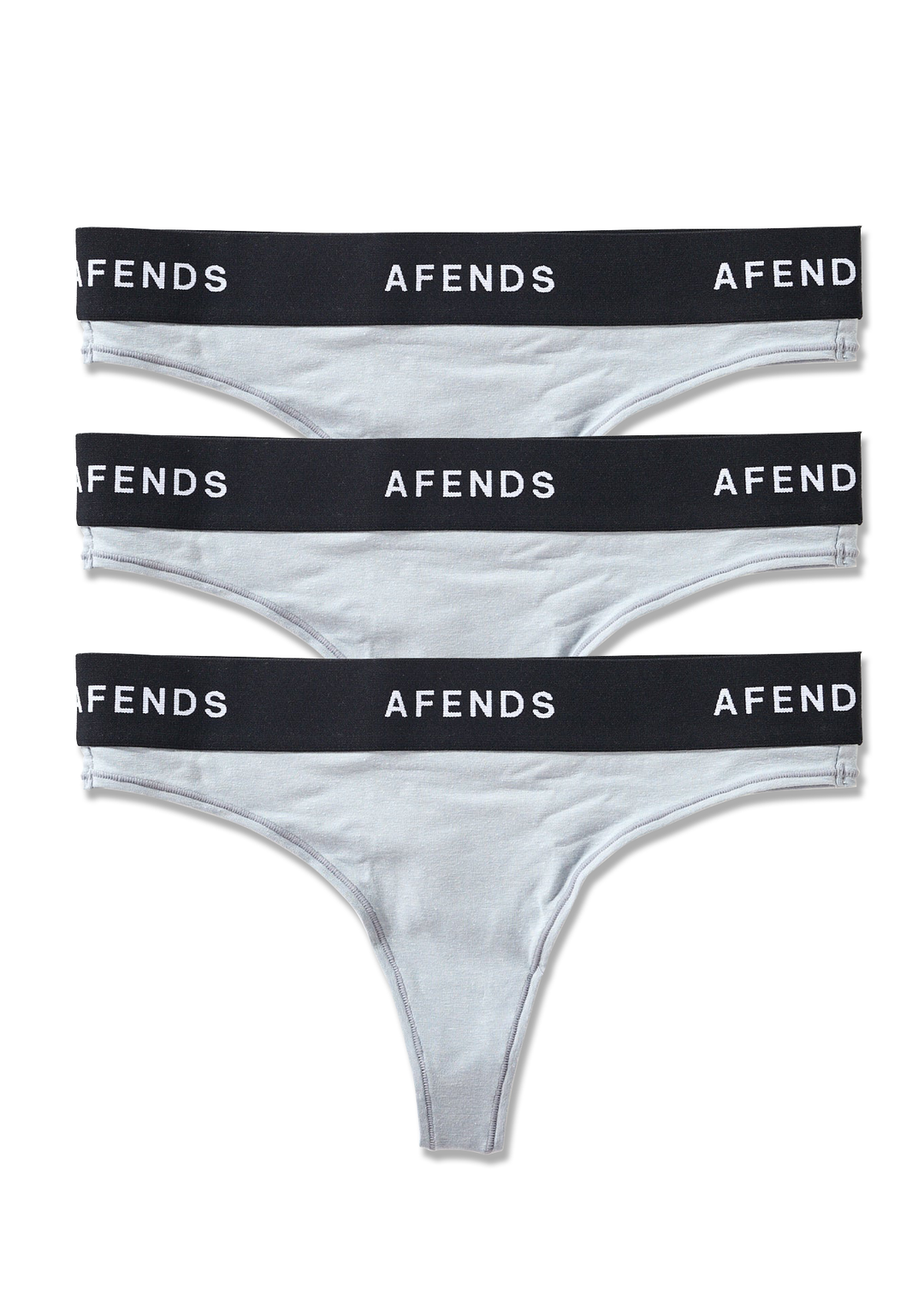 AFENDS Womens Molly - G-String Briefs 3 Pack - Shadow 