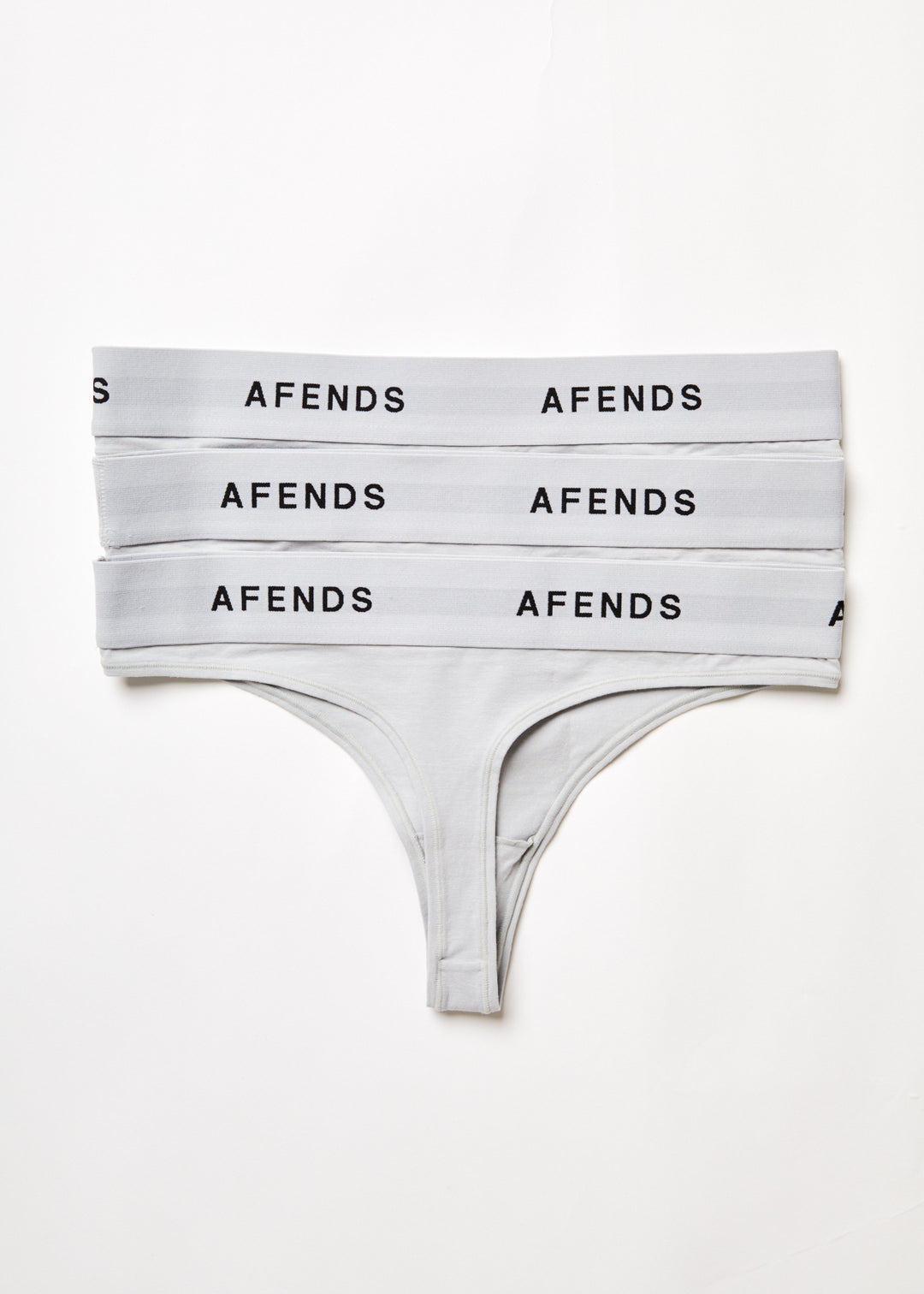 AFENDS Womens Molly - G-String Briefs 3 Pack - Smoke A220667-SMK-XS