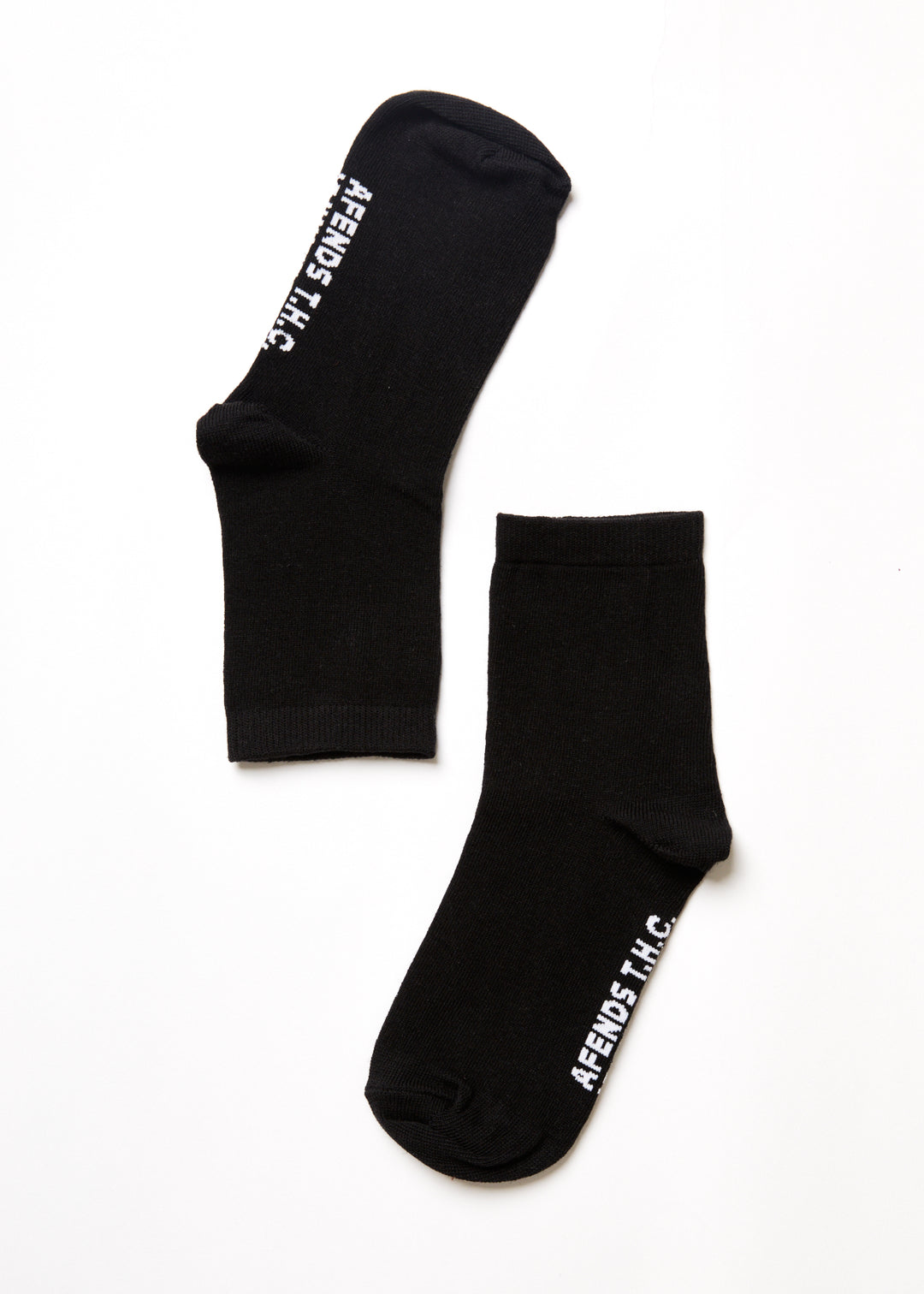 AFENDS Unisex All Time - Crew Socks - Black A220673-BLK-OS