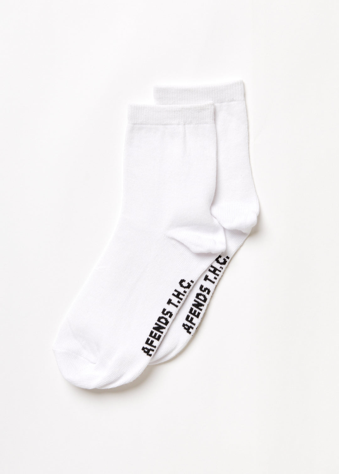 AFENDS Unisex All Time - Crew Socks - White 