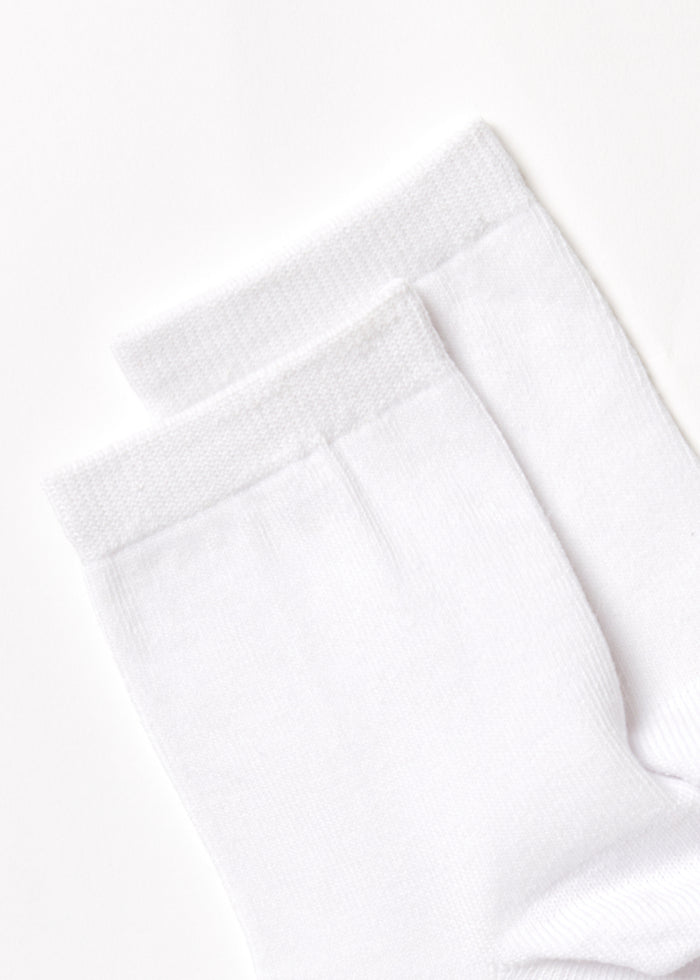 AFENDS Unisex All Time - Crew Socks - White 