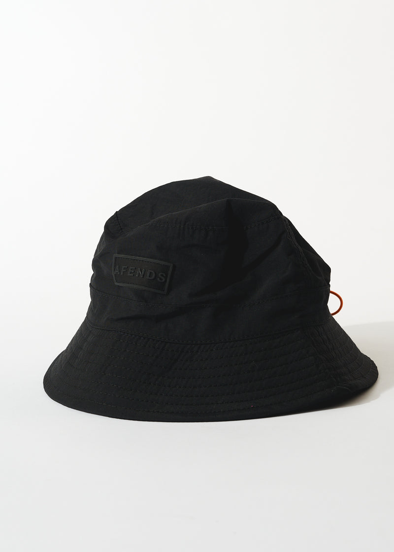 Afends Unisex Beam Up - Recycled Spray Bucket Hat - Black