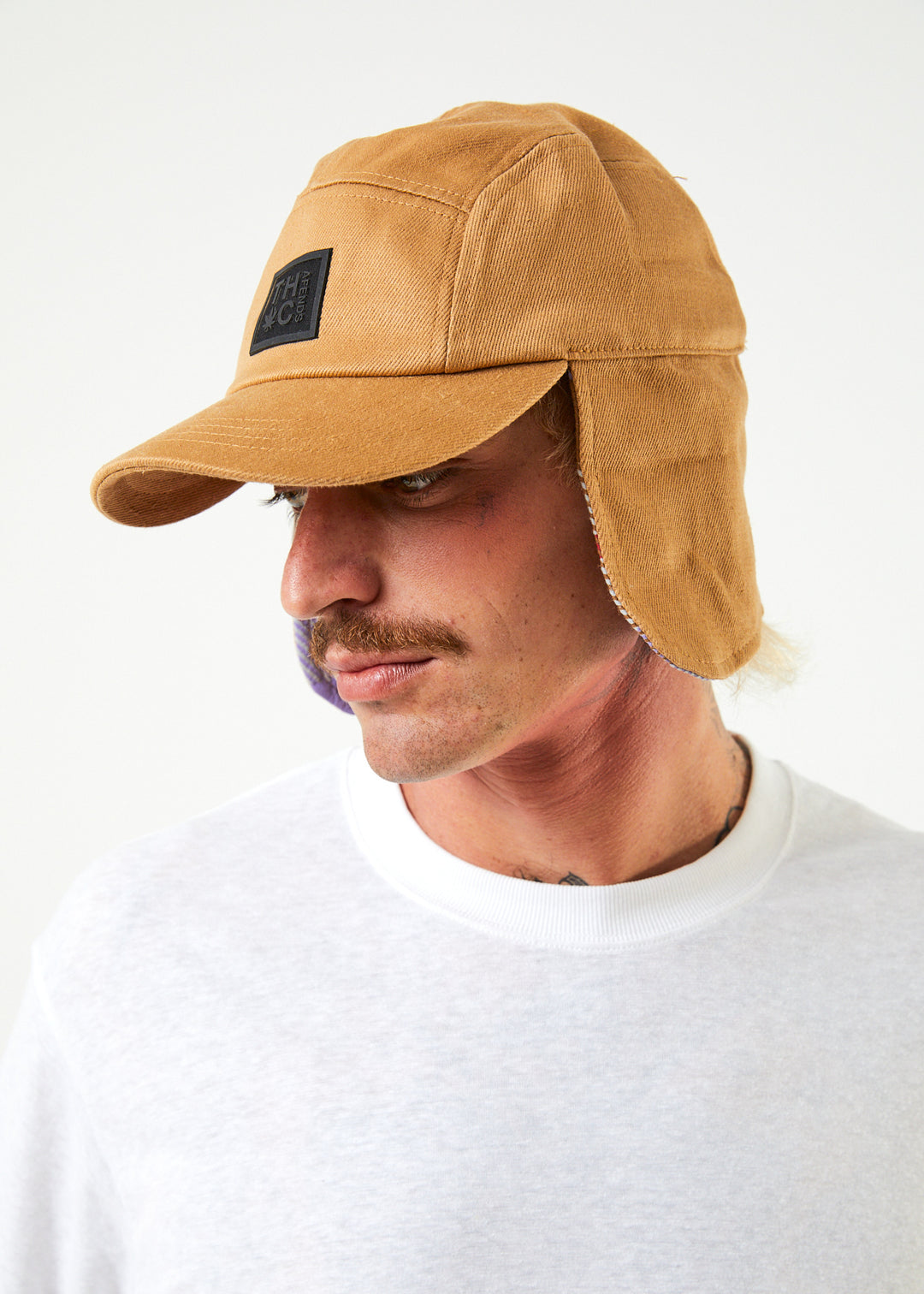 AFENDS Unisex Colby - Flap 5 Panel Cap - Chestnut 