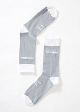 Afends Unisex Build It - Hemp Crew Socks - Grey - Afends unisex build it   hemp crew socks   grey a222667 gry os