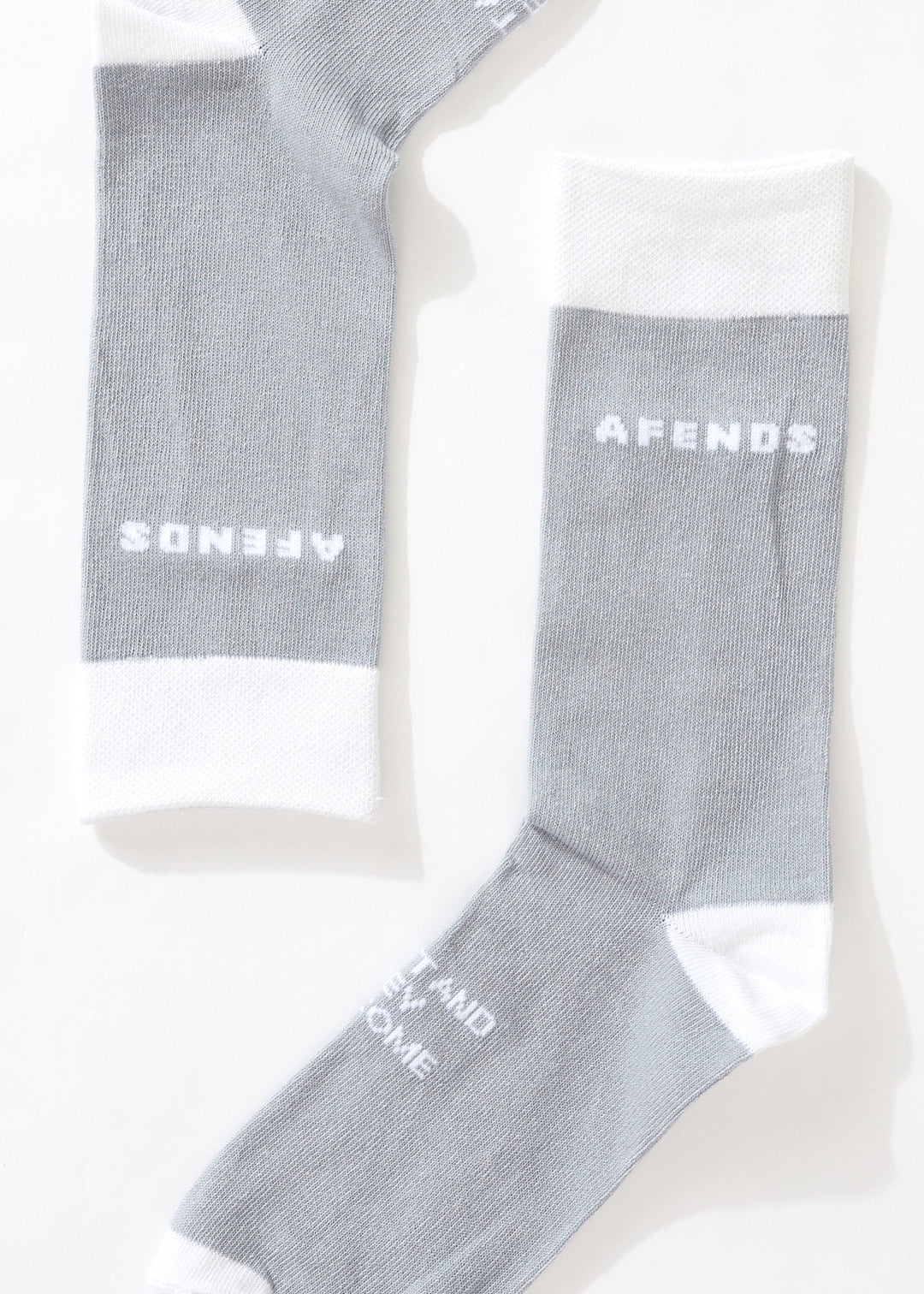 AFENDS Unisex Build It - Crew Socks - Grey 