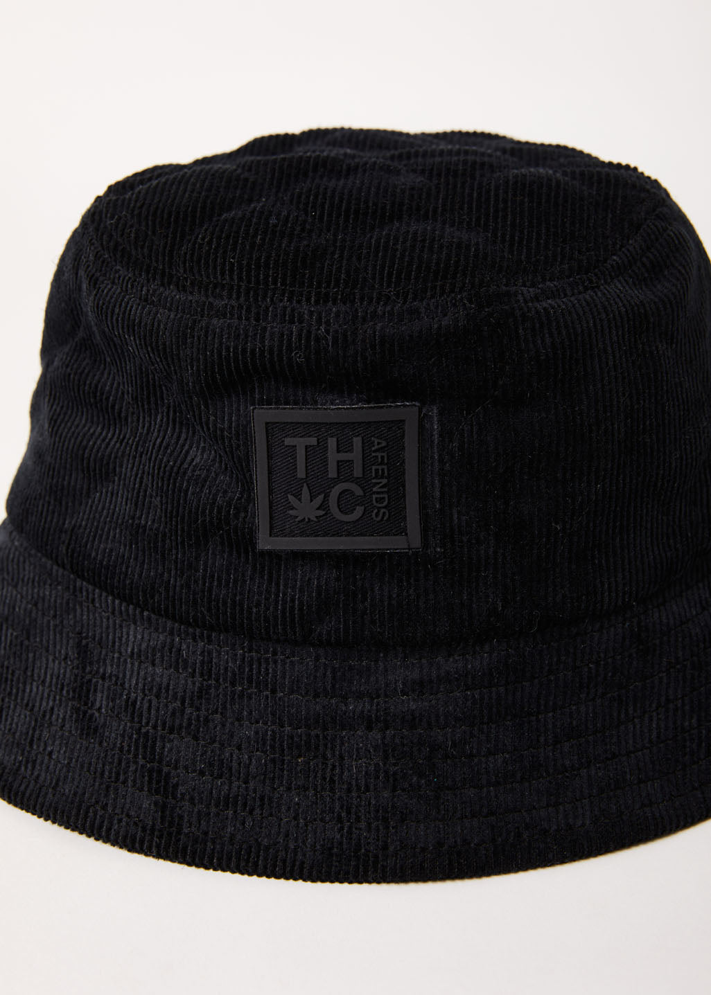 AFENDS Unisex Night Away - Corduroy Puffer Bucket Hat - Black 