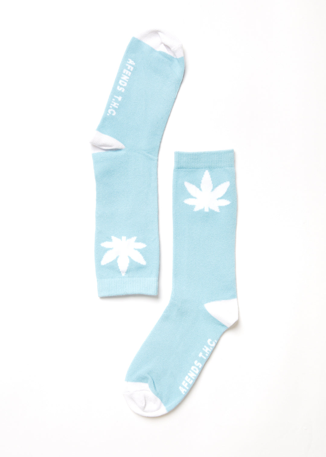 AFENDS Unisex Controlla - Crew Socks - Sky Blue A224671-SKB-OS