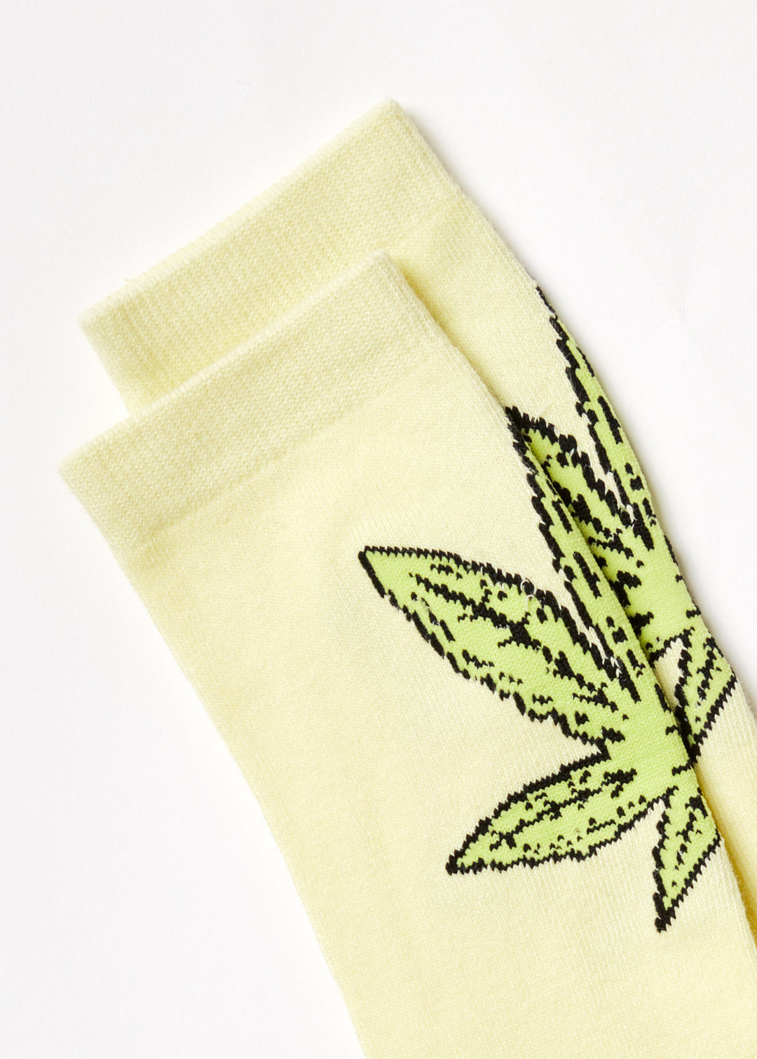 AFENDS Unisex Coasting - Crew Socks - Citron 