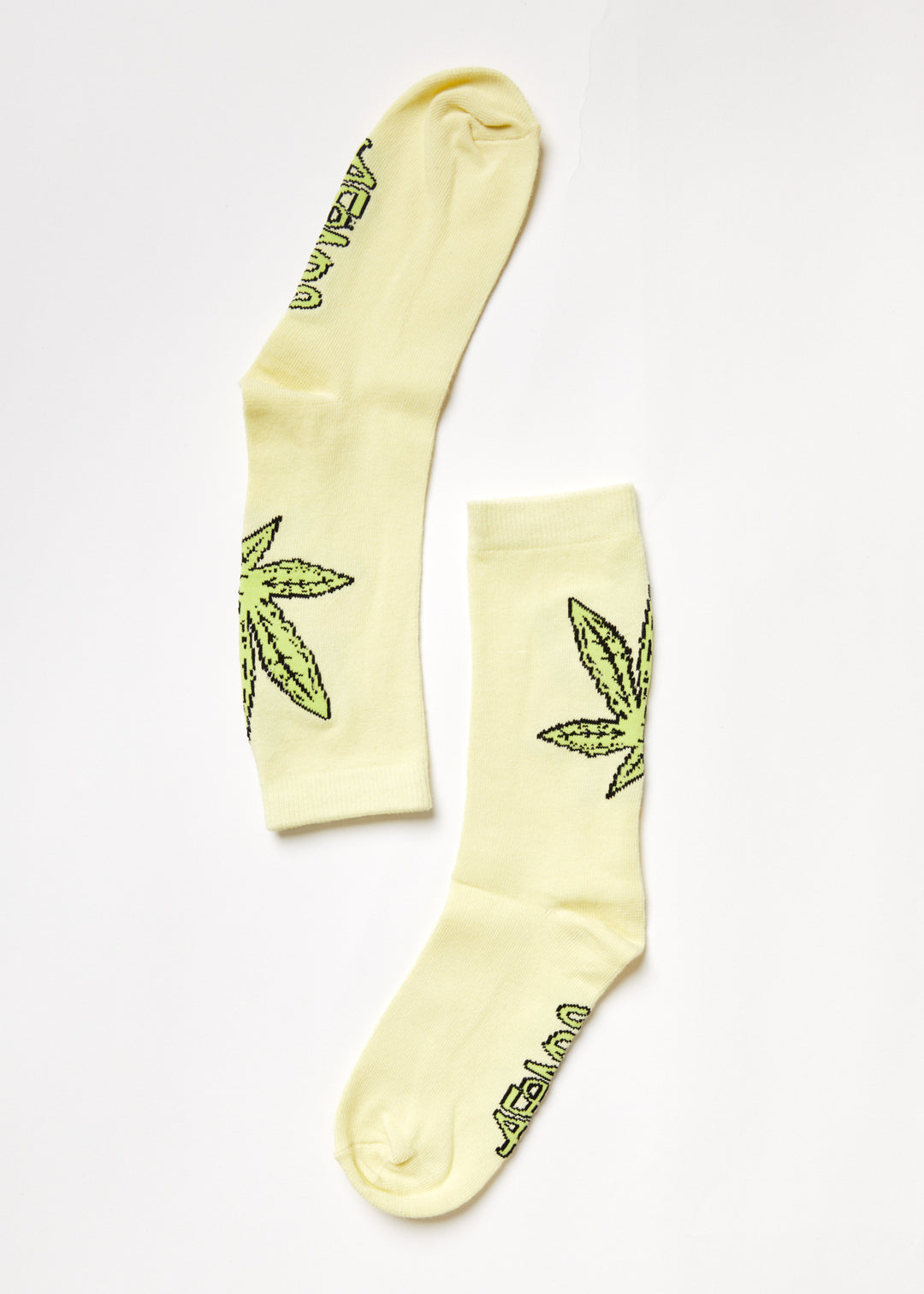 AFENDS Unisex Coasting - Crew Socks - Citron A224661-CRN-OS