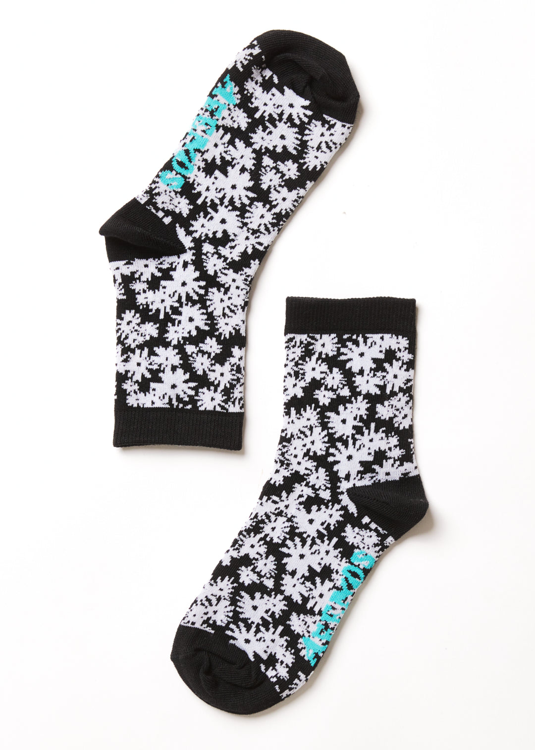 AFENDS Unisex Benny - Crew Socks - Black 