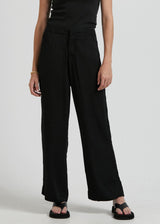 Afends Womens Leni - Recycled Low Rise Suit Pants  - Black - Afends womens leni   recycled low rise suit pants    black 