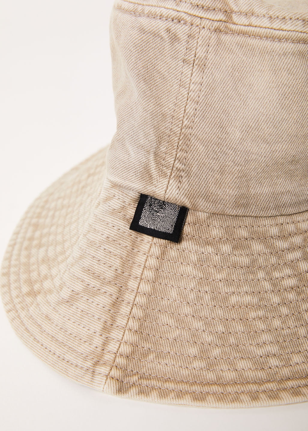 AFENDS Unisex Bella - Denim Wide Brim Bucket Hat - Faded Cement 