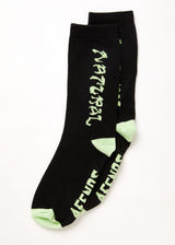 Afends Unisex Natural Technology - Hemp Crew Socks - Black - Afends unisex natural technology   hemp crew socks   black 