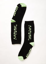 Afends Unisex Natural Technology - Hemp Crew Socks - Black - Afends unisex natural technology   hemp crew socks   black a223660 blk os