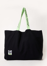 Afends Unisex Natural Technology - Hemp Oversized Tote Bag - Black - Afends unisex natural technology   hemp oversized tote bag   black a223641 blk os