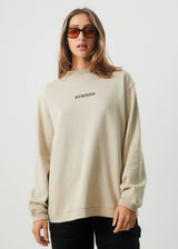 Afends Womens Luxury - Recycled Crew Neck Jumper - Cement - Https://player.vimeo.com/progressive_redirect/playback/722429531/rendition/1080p/file.mp4?loc=external&signature=791a6001445fe8726af9a921b375bfd66944b9312d7d2b0255532988268f5c76