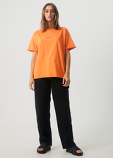 Afends Womens Luxury - Recycled Oversized T-Shirt - Papaya - Afends womens luxury   recycled oversized t shirt   papaya 