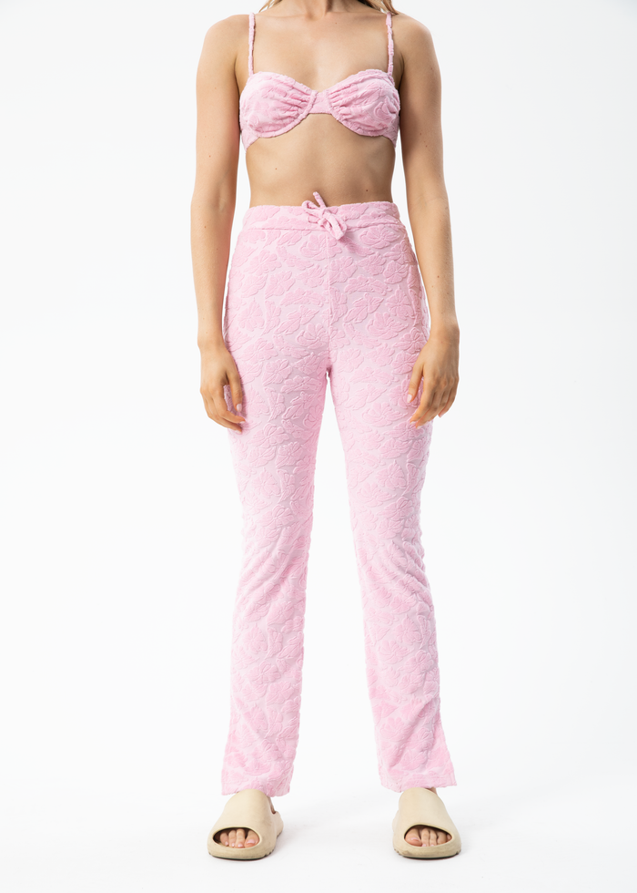 Afends Womens Rhye - Recycled Terry Pants - Powder Pink 