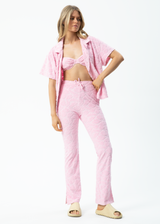 Afends Womens Rhye - Recycled Terry Pants - Powder Pink - Afends womens rhye   recycled terry pants   powder pink w225406 pwp xs