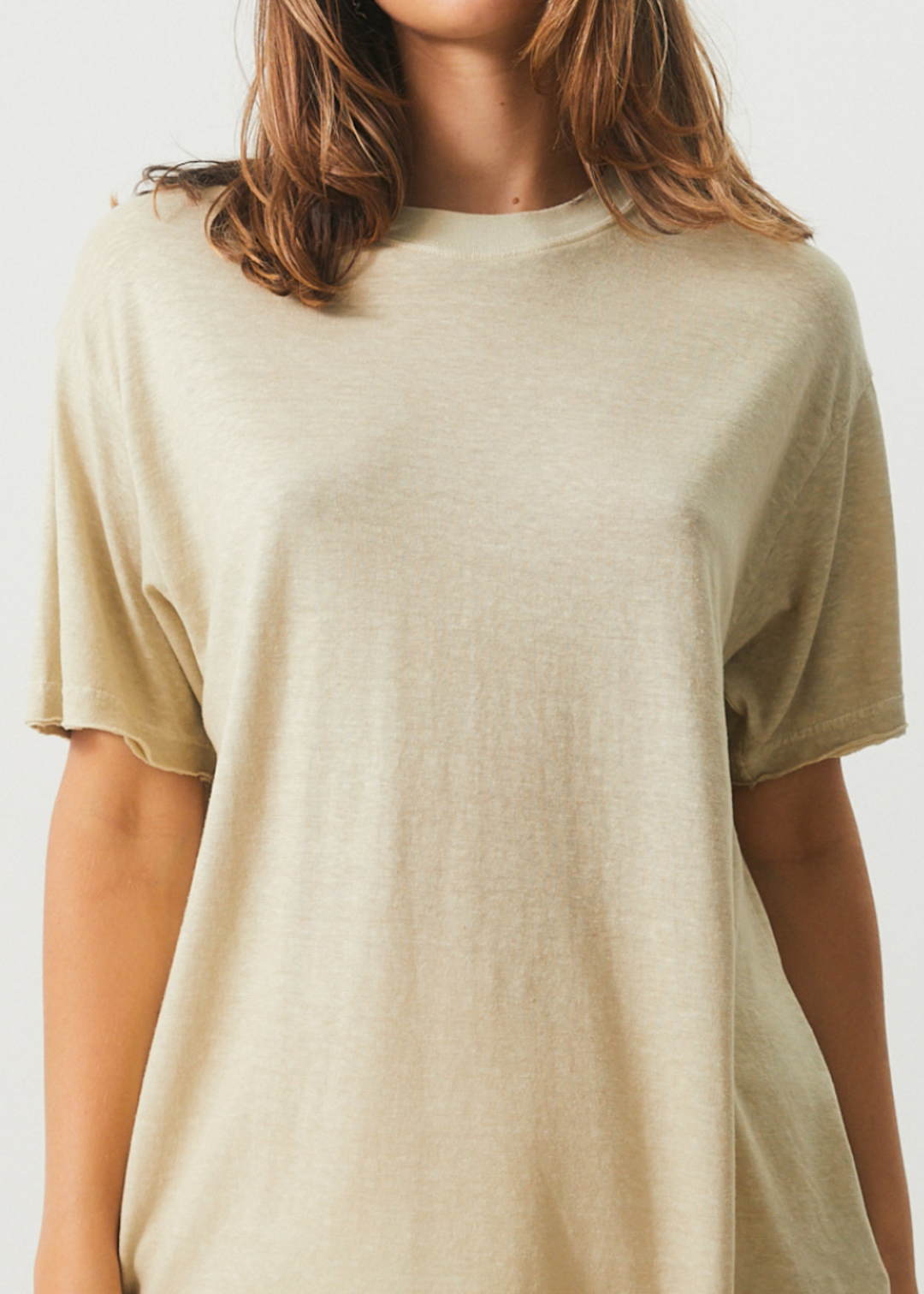 AFENDS Womens Slay - Oversized Tee - Cement 