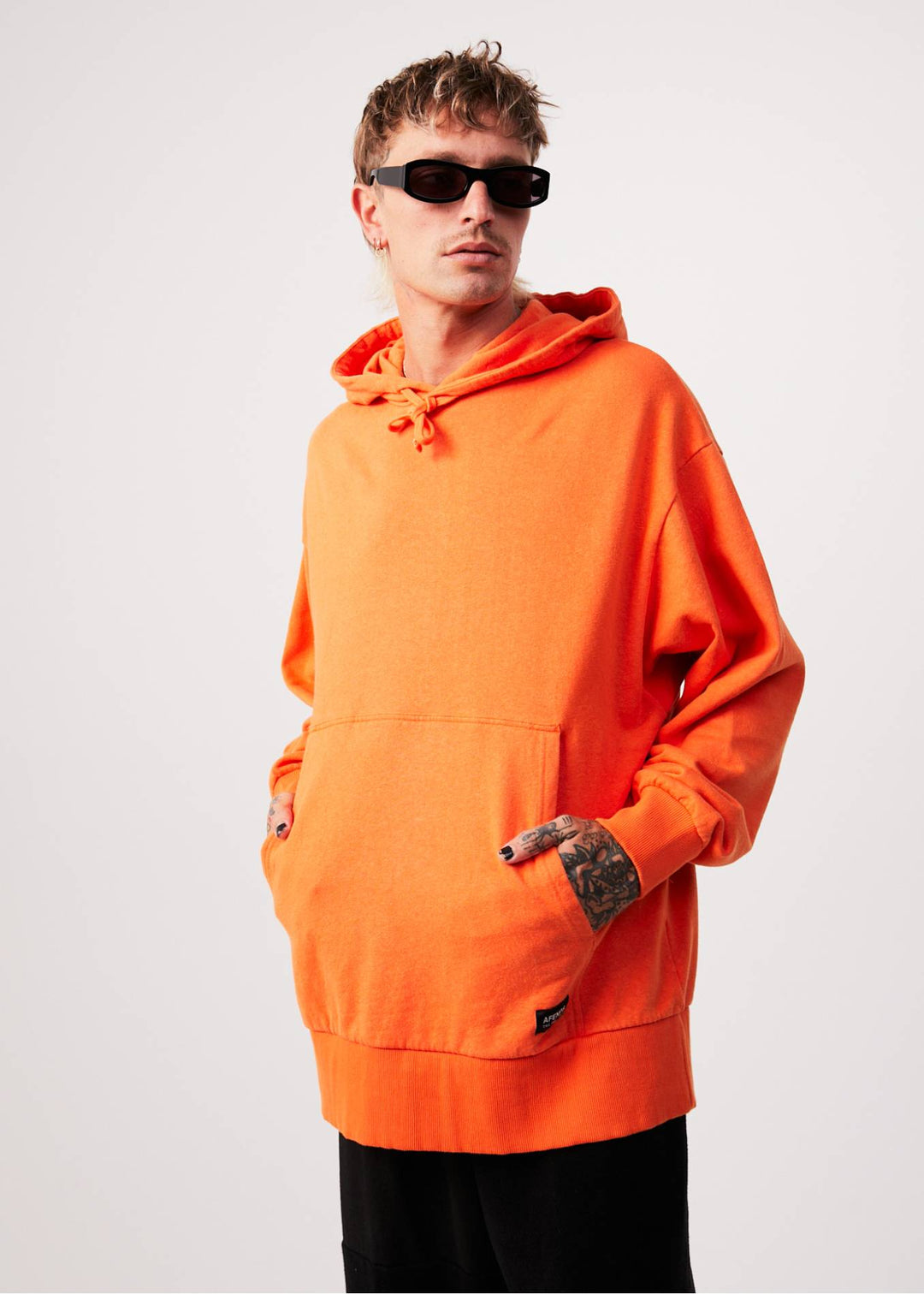 AFENDS Mens All Day - Relaxed Hoodie - Sunset 