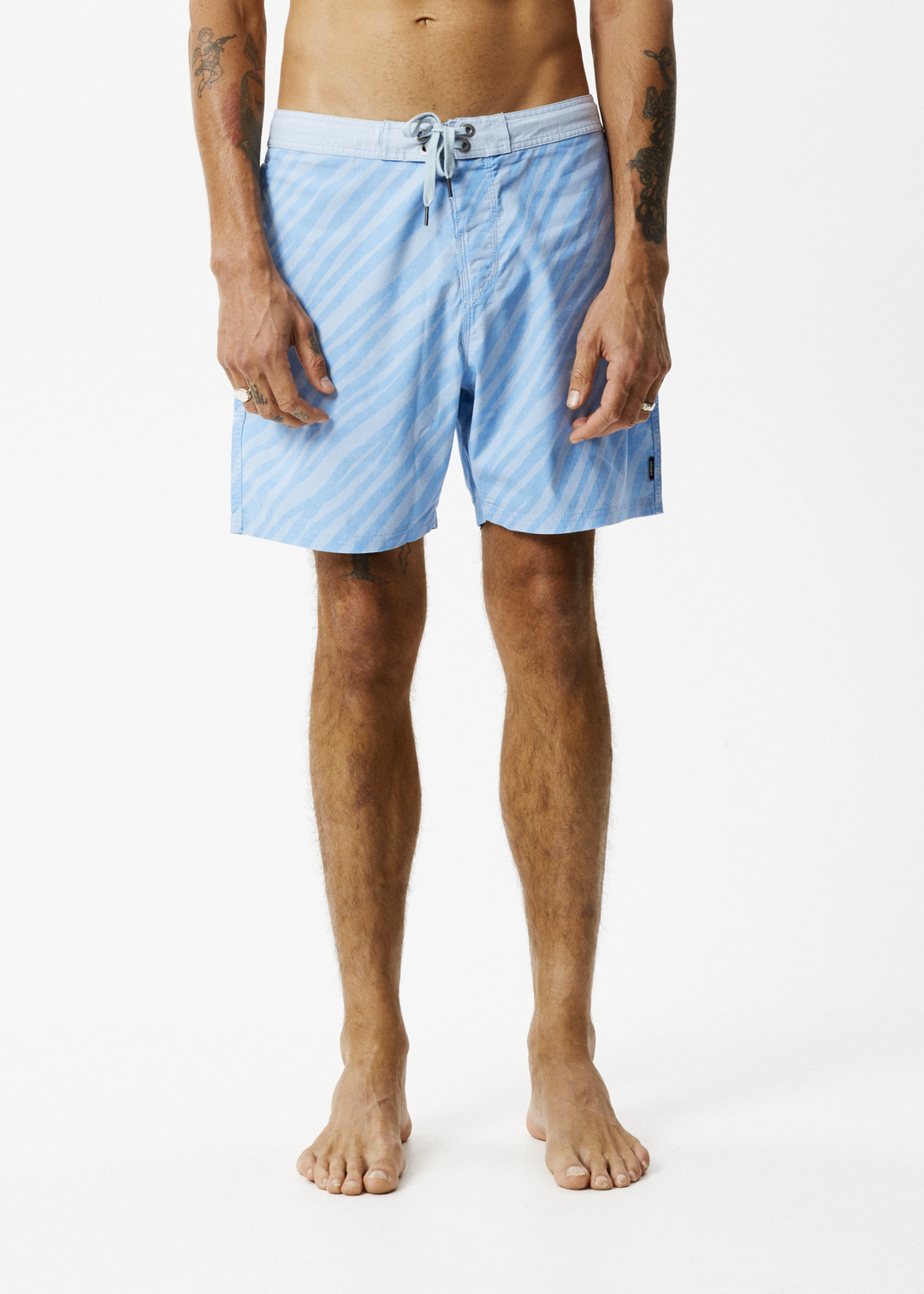 AFENDS Mens Atmosphere - Fixed Waist Boardshorts - Powder Blue 