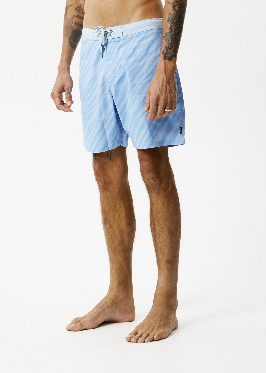 AFENDS Mens Atmosphere - Fixed Waist Boardshorts - Powder Blue 