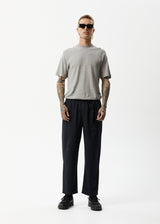 AFENDS Mens Cabal - Elastic Waist Relaxed Pants - Black - Afends mens cabal   elastic waist relaxed pants   black 