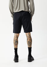 Afends Mens Cabal - Hemp Elastic Waist Shorts - Black - Afends mens cabal   hemp elastic waist shorts   black 