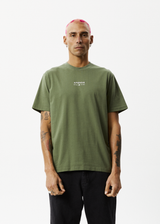 Afends Mens Calico - Recycled Retro Logo T-Shirt - Cypress - Afends mens calico   recycled retro logo t shirt   cypress 