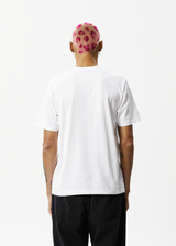 Afends Mens Calico - Recycled Retro Logo T-Shirt - White - Afends mens calico   recycled retro logo t shirt   white 