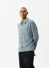 Afends Mens Checkers - Recycled Check Long Sleeve Shirt - Black - Afends mens checkers   recycled check long sleeve shirt   black 