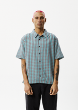Afends Mens Checkers - Recycled Check Short Sleeve Shirt - Black - Afends mens checkers   recycled check short sleeve shirt   black   sustainable clothing   streetwear