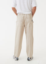 Afends Mens Chess Club - Hemp Relaxed Pants - Cement - Afends mens chess club   hemp relaxed pants   cement 