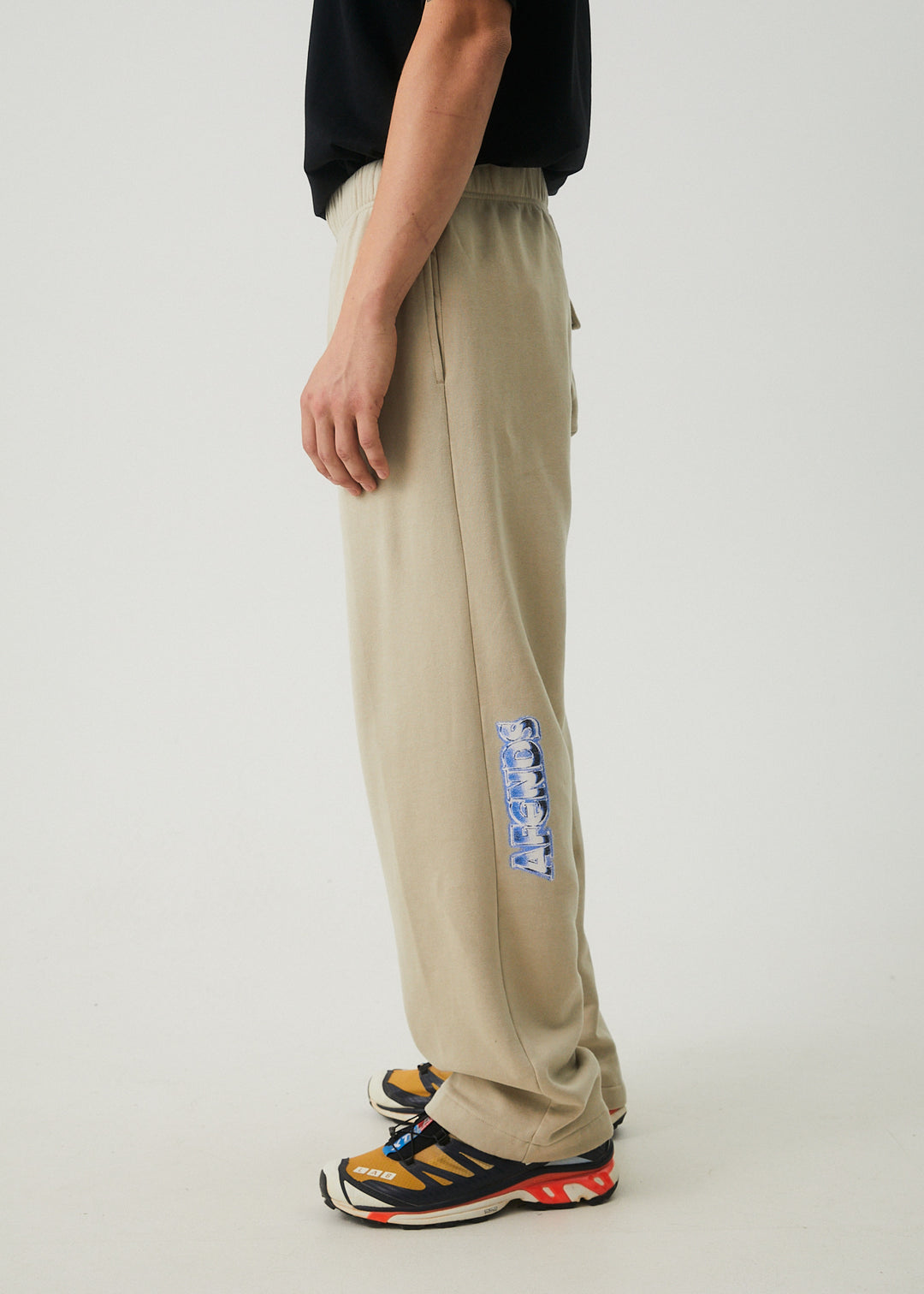 AFENDS Mens Chromed - Sweat Pants - Cement 