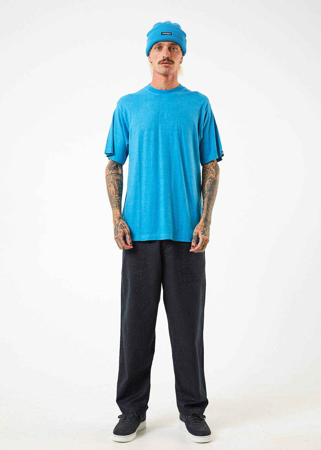 AFENDS Mens Classic - Retro Tee - Dark Teal 