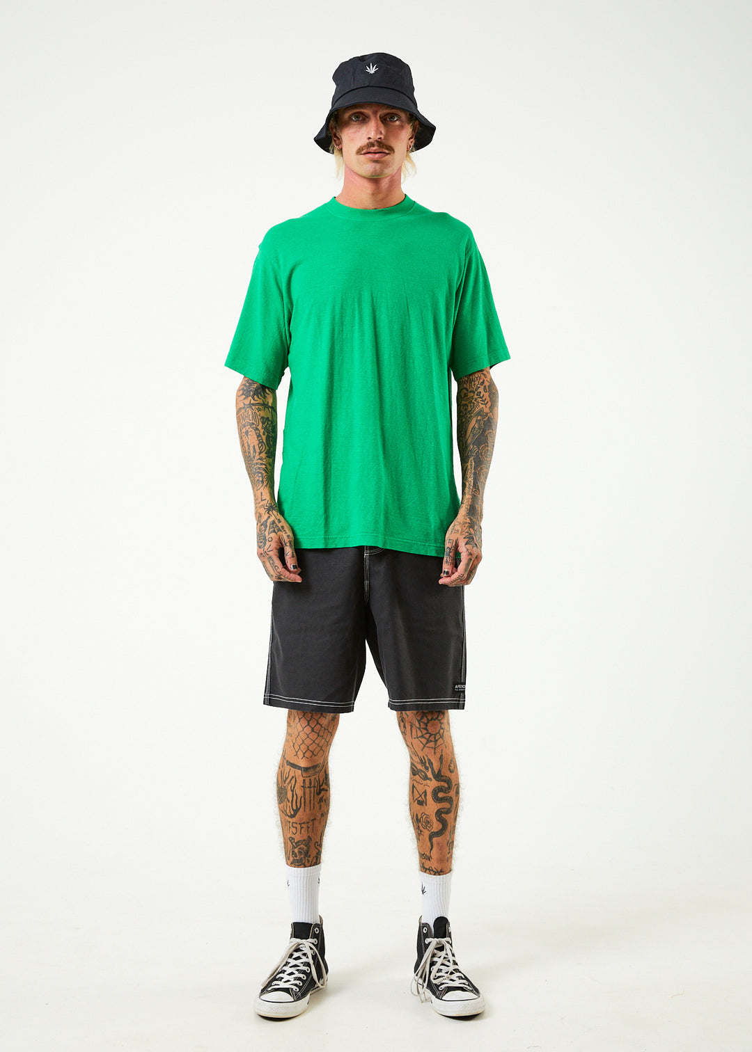 AFENDS Mens Classic - Retro Tee - Forest 