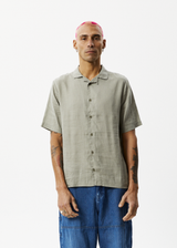 Afends Mens Daily - Hemp Cuban Short Sleeve Shirt - Olive - Afends mens daily   hemp cuban short sleeve shirt   olive   sustainable clothing   streetwear