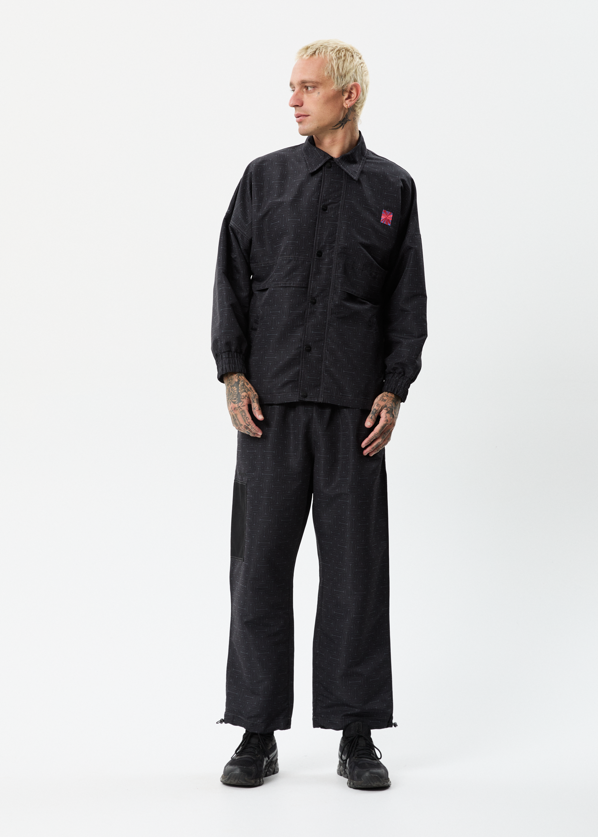 AFENDS Mens Escape - Spray Jacket - Charcoal 