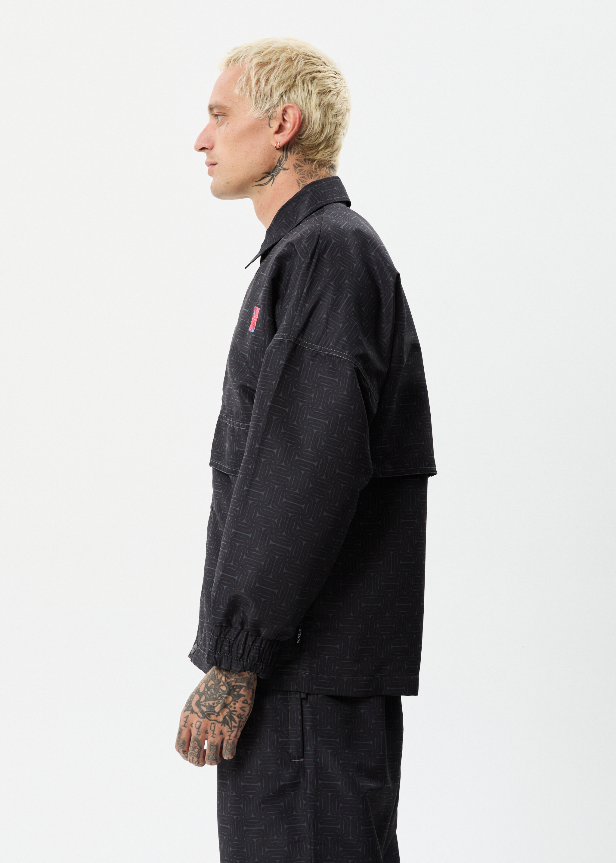 AFENDS Mens Escape - Spray Jacket - Charcoal 