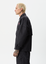 Afends Mens Escape - Recycled Spray Jacket - Charcoal - Afends mens escape   recycled spray jacket   charcoal 