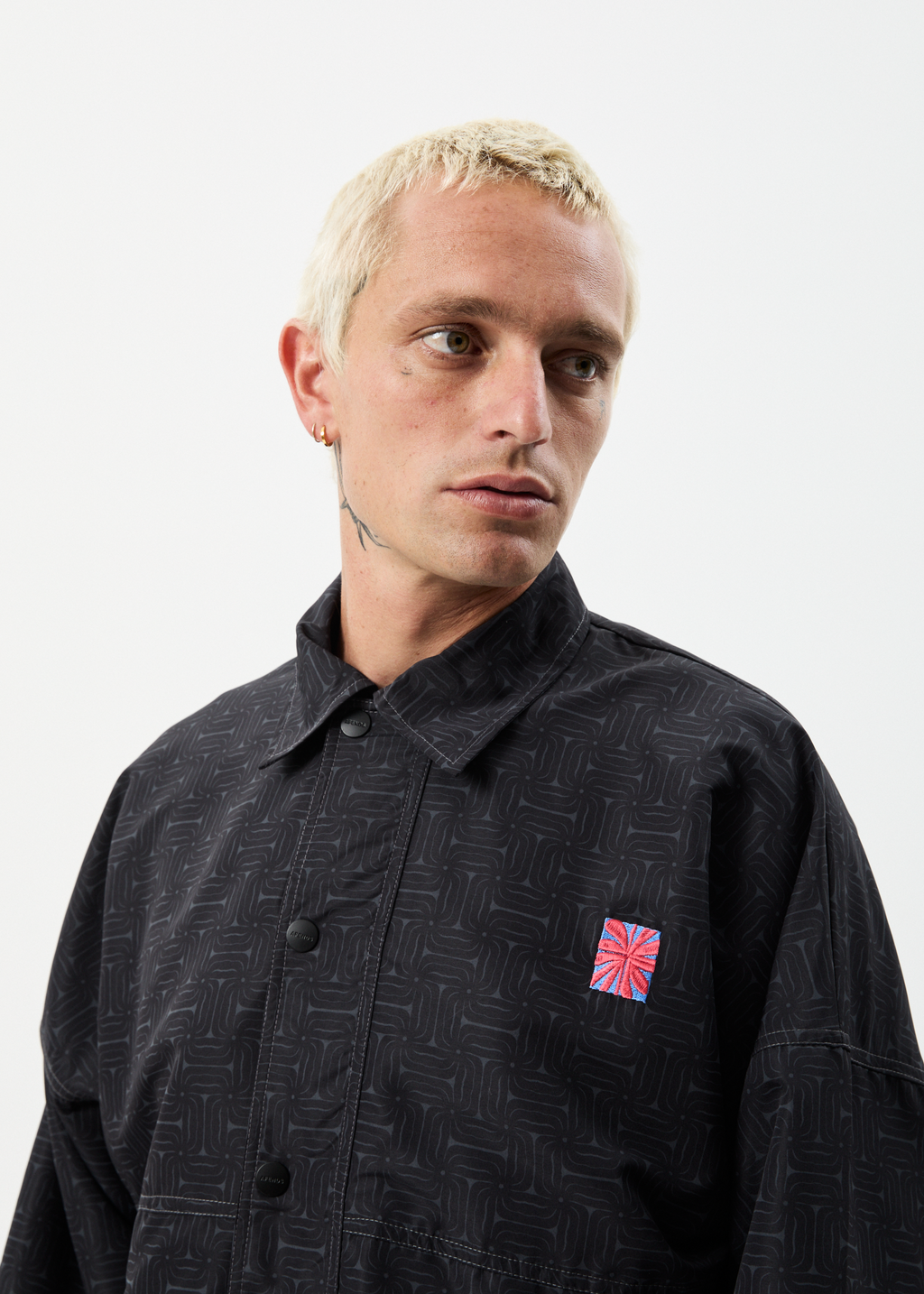 AFENDS Mens Escape - Spray Jacket - Charcoal 