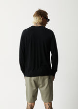 Afends Mens Essential - Hemp Retro Long Sleeve T-Shirt - Black - Afends mens essential   hemp retro long sleeve t shirt   black 